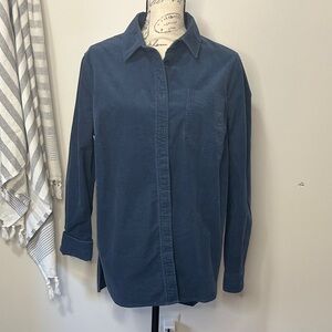 Duluth Trading Co Women's Blue Button‎ Down Shirt size L